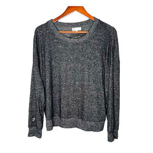 Peloton brushed gray crew neck oversized soft sweatshirt pullover size medium